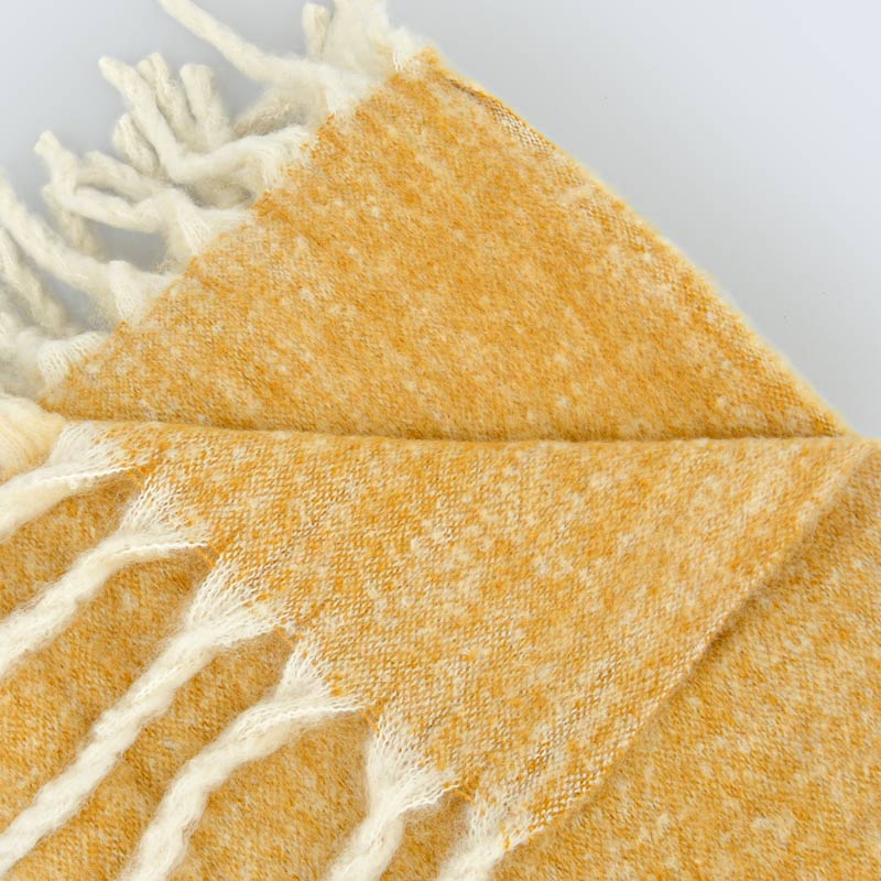 Plaid 'Powell' chiné jaune 750G