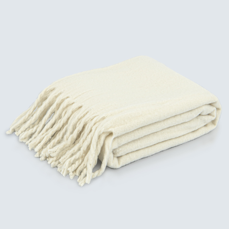 Plaid 'Parksville' couleur ivoire 750G