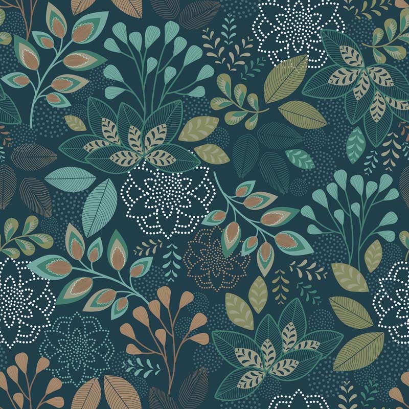 Parure de lit 'Kamala' imprimé bleu