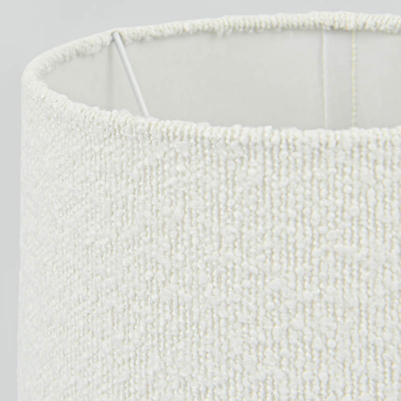 Abat-jour bouclettes blanc