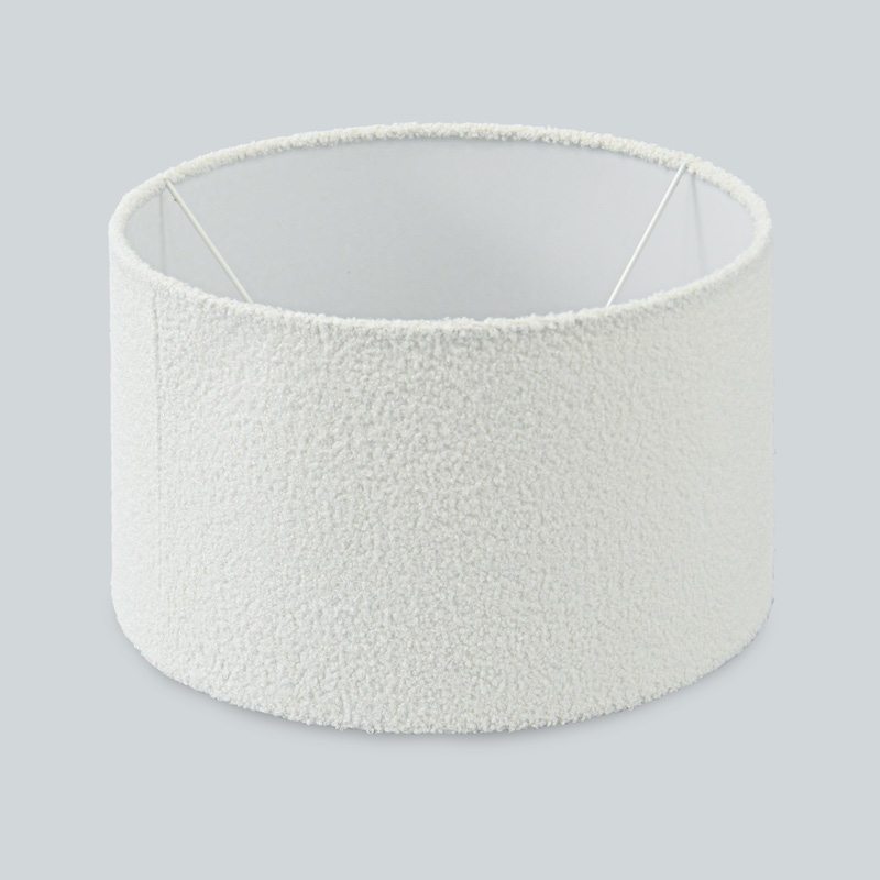 Abat-jour moumoute blanc