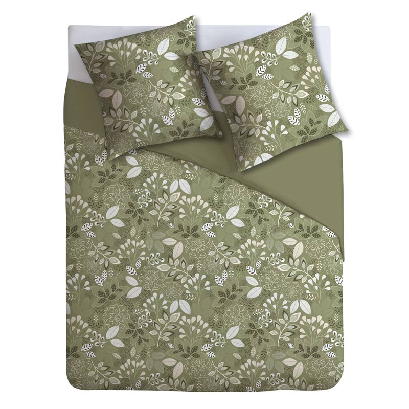 Parure de lit 'Kamala' imprimé vert