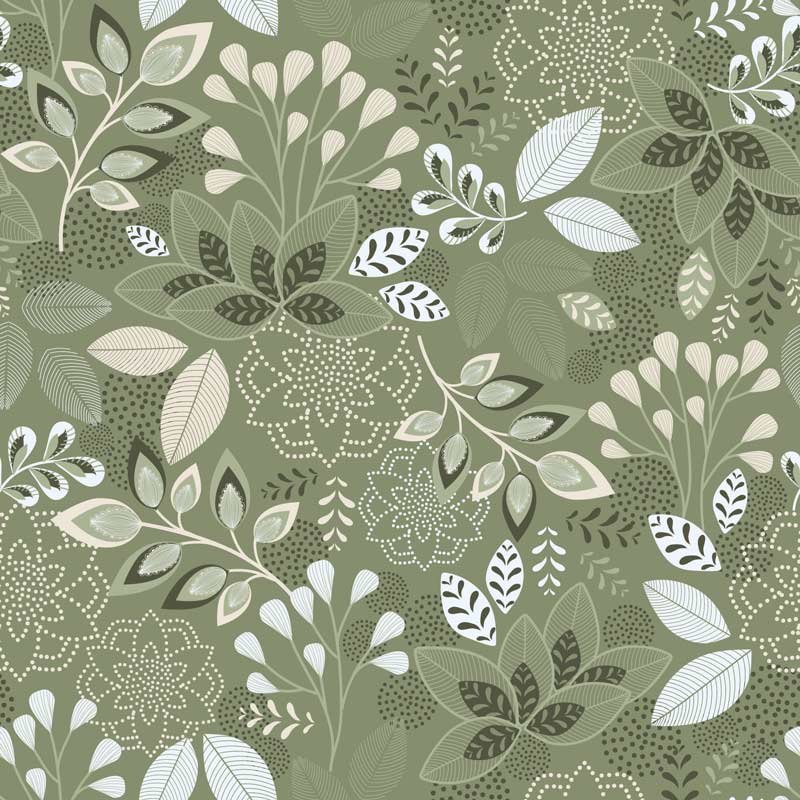 Parure de lit 'Kamala' imprimé vert