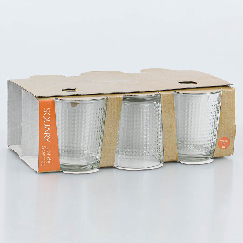 Lot de 6 verres bas 'Squary' 26,5cl 