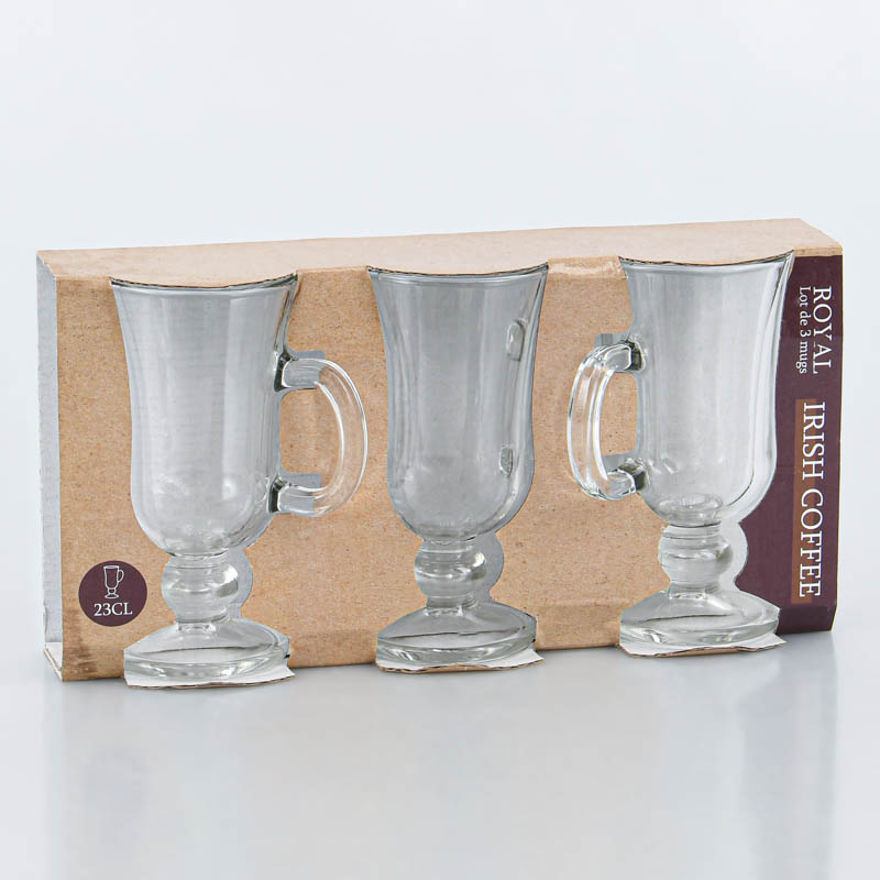 Lot de 3 mug Irish Coffee 23cl 