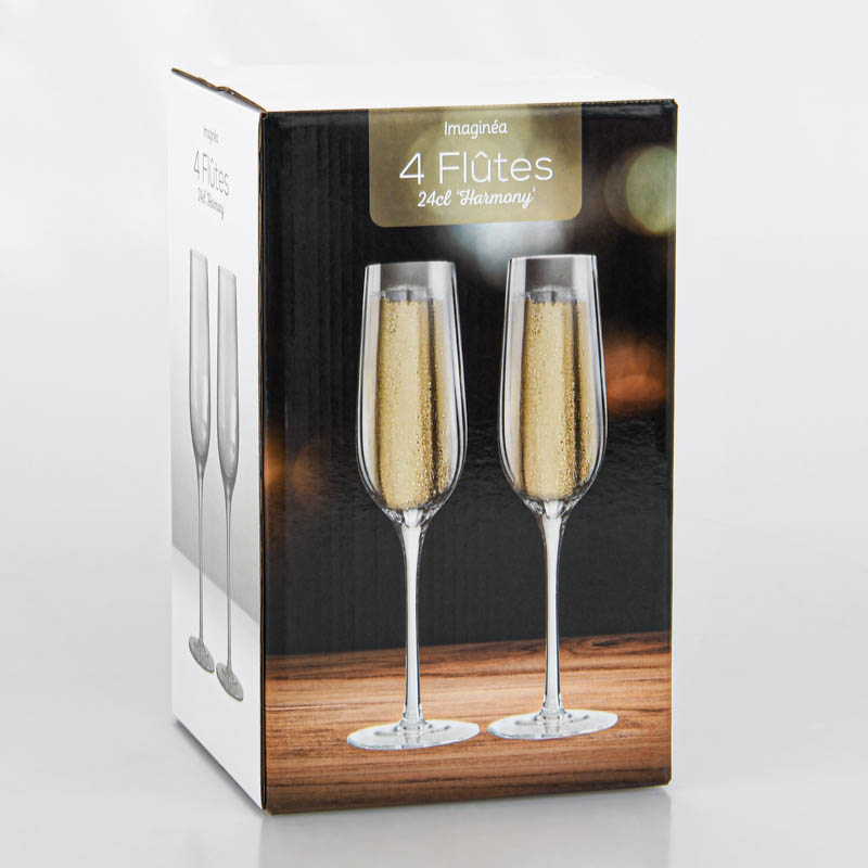 Lot de 4 flûtes 'Harmony' 