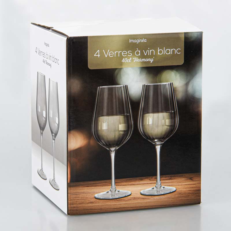 Lot de 4 verres à vin blanc 'Harmony' 40cl