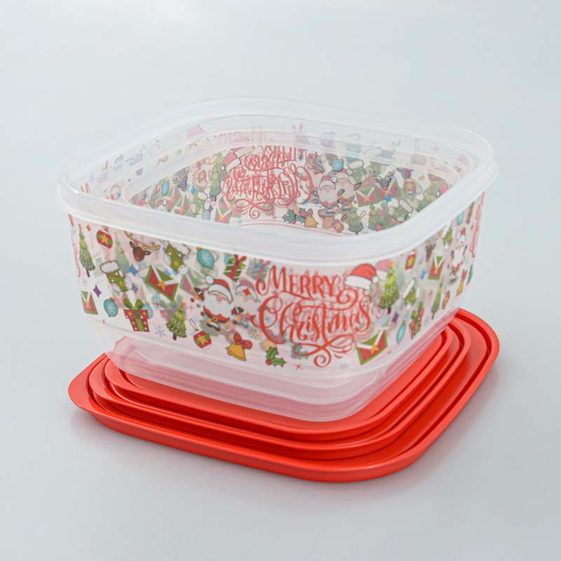 Lot de 3 boîtes alimentaires Noël 'Trendy'