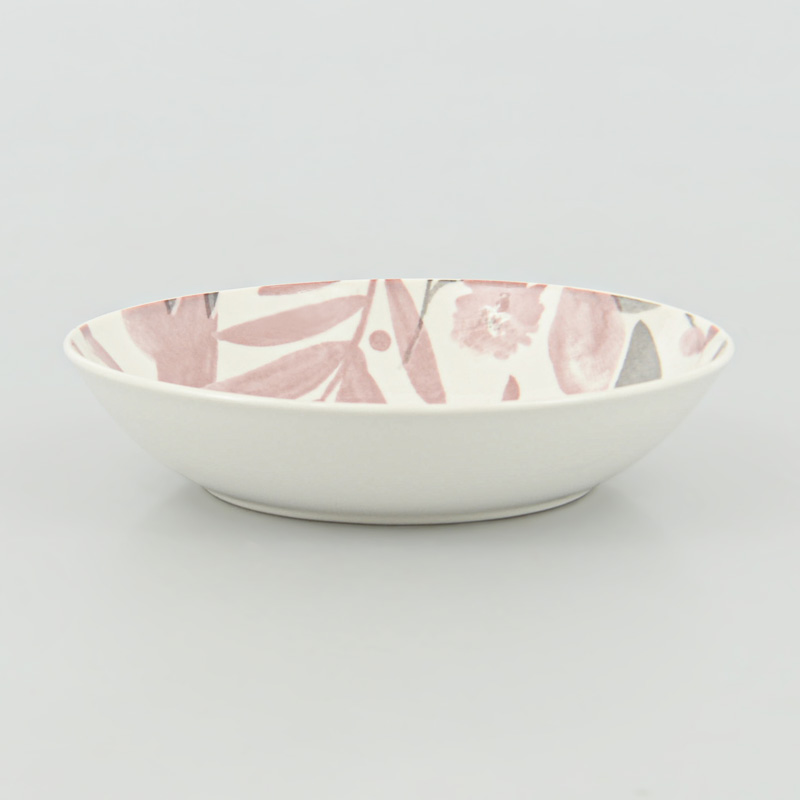 Assiette multiusages 'Amalys' rose et grise