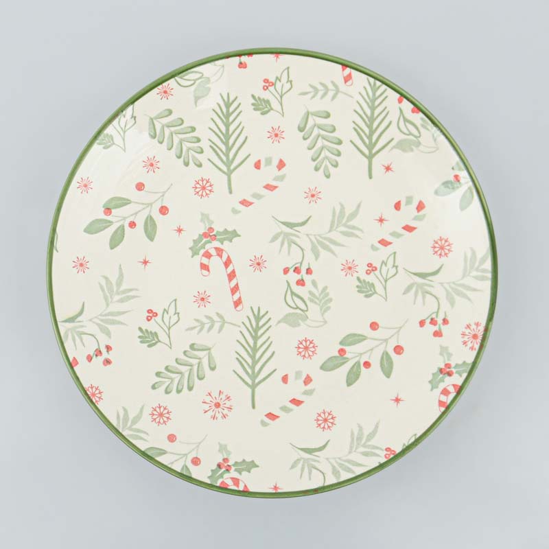 Assiette à dessert 'Noël Botanique'