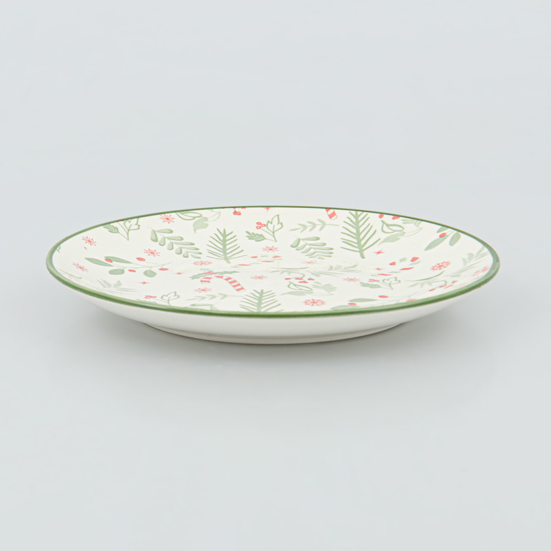 Assiette à dessert 'Noël Botanique'