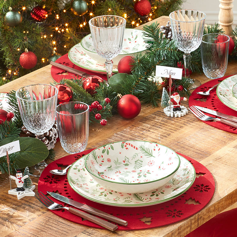 Assiette à dessert 'Noël Botanique'