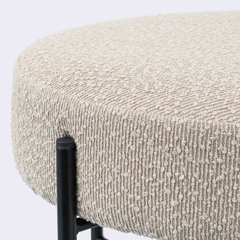 Pouf gris et noir