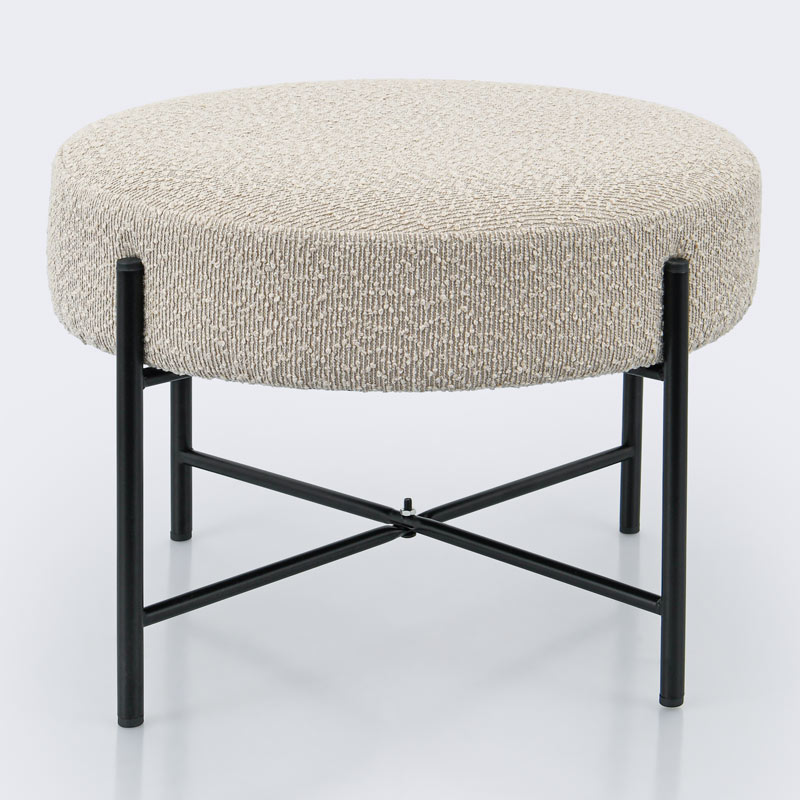 Pouf gris et noir