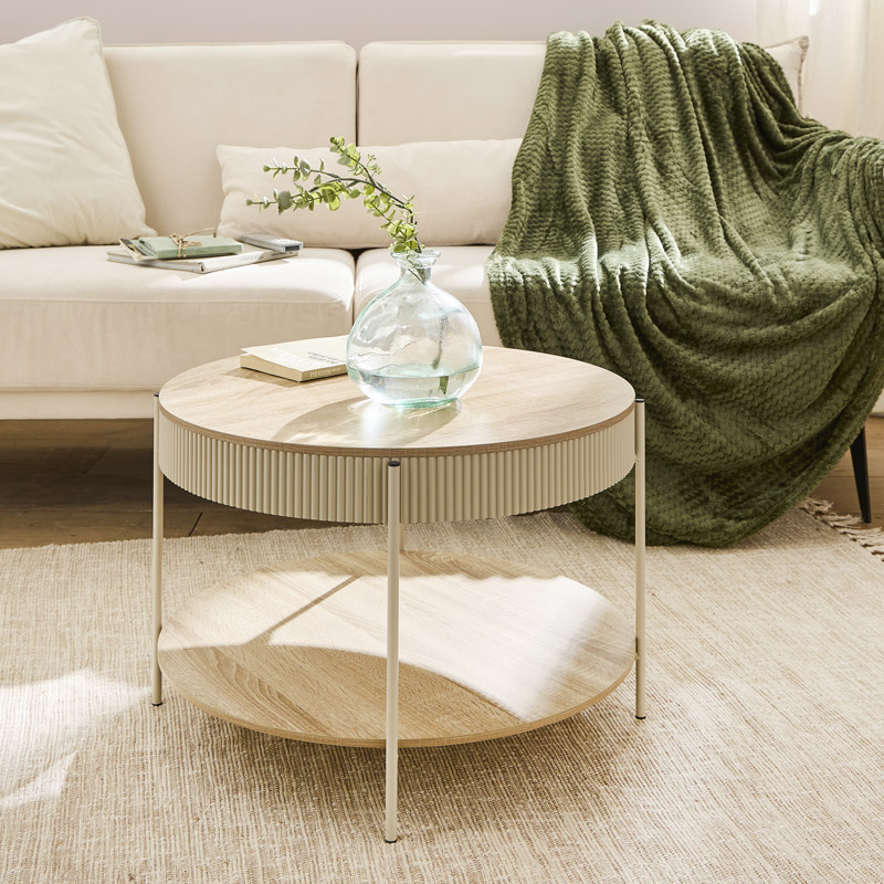 Table d'appoint 'Vilma' beige