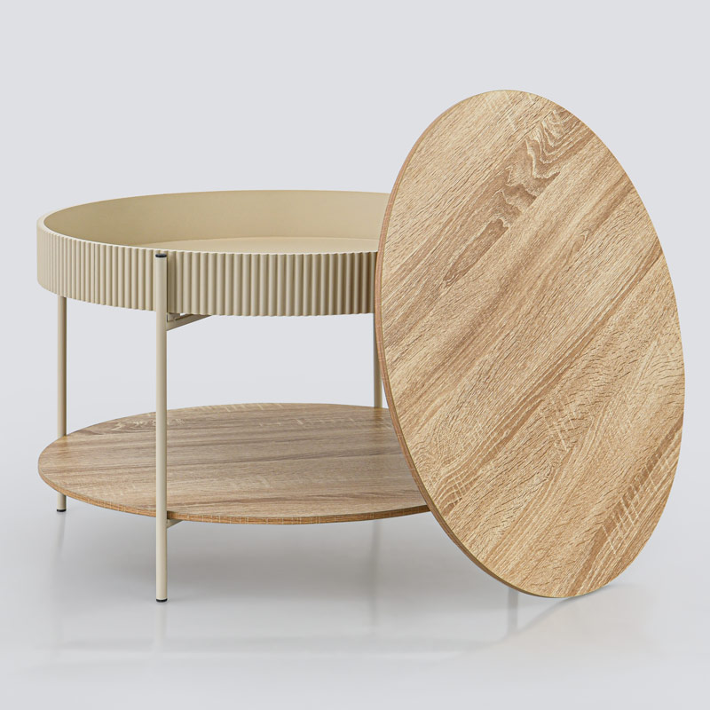Table d'appoint 'Vilma' beige