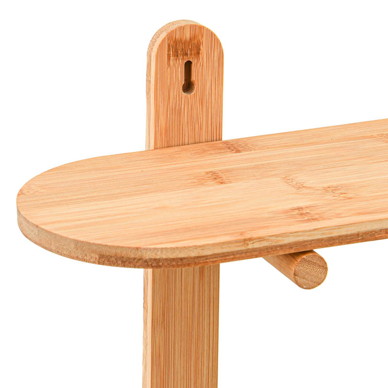 Étagère murale double bambou