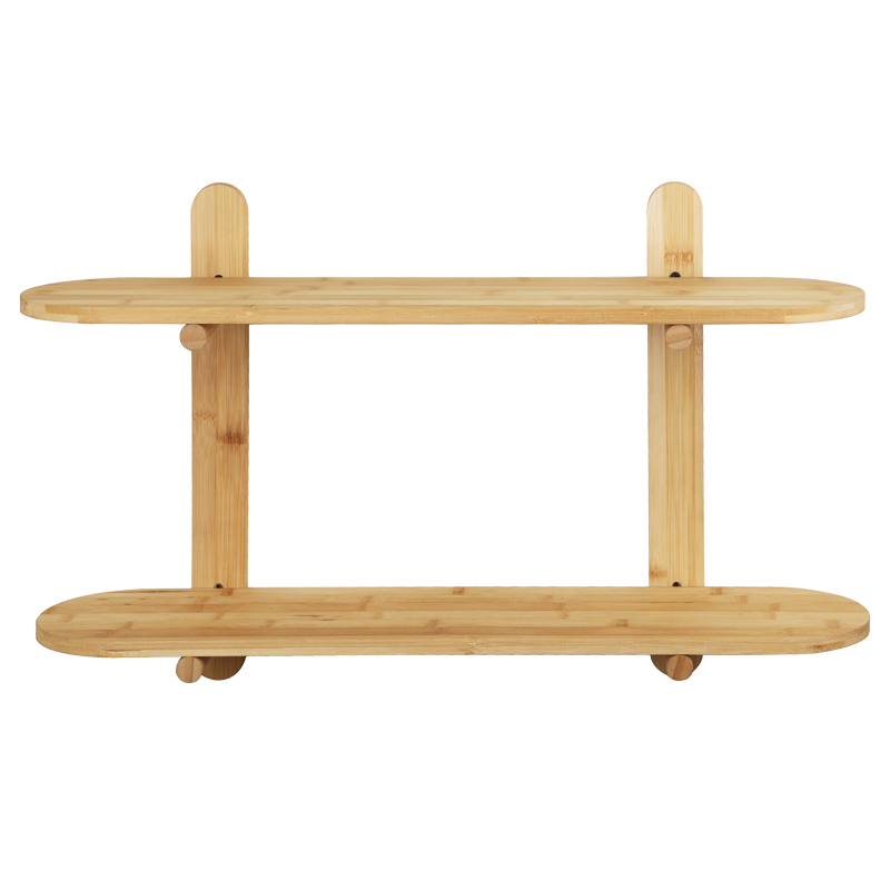 Étagère murale double bambou