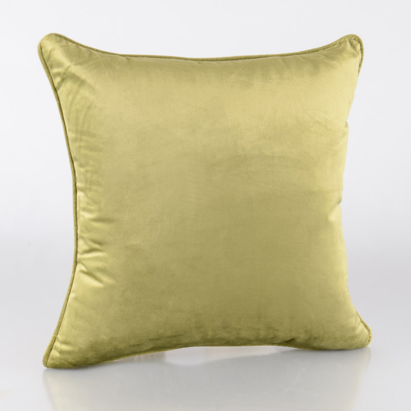 Housse de coussin velours 'Elena' kaki