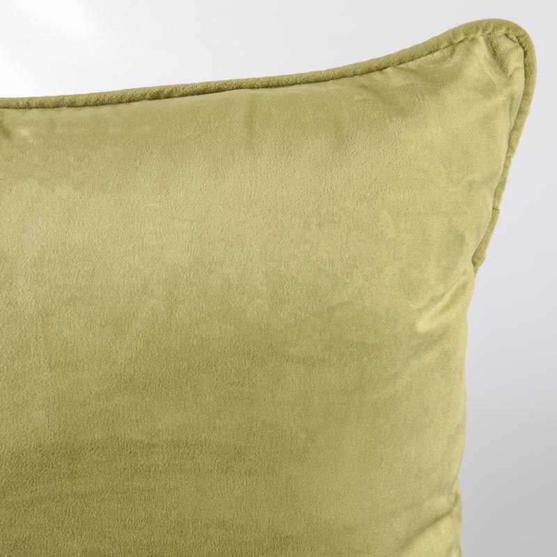 Housse de coussin velours 'Elena' kaki