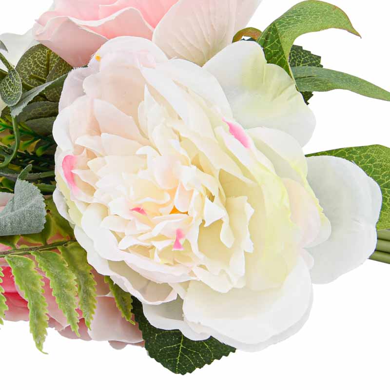 Bouquet de roses et pivoines 