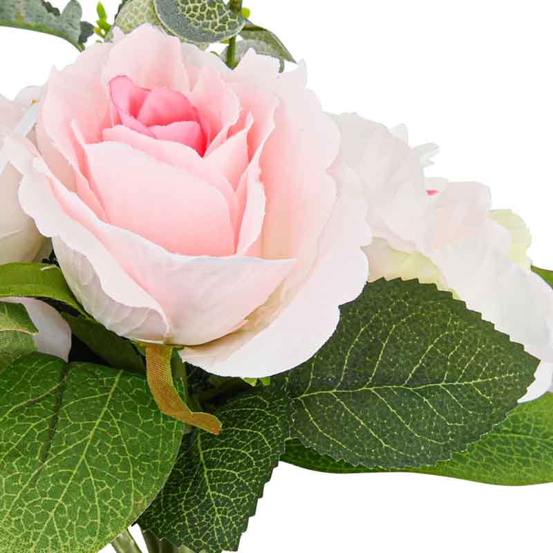 Bouquet de roses et pivoines 