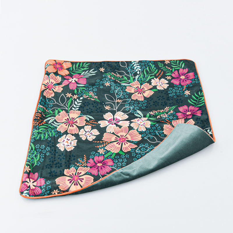 Housse de coussin velours imprimé 'Leana'