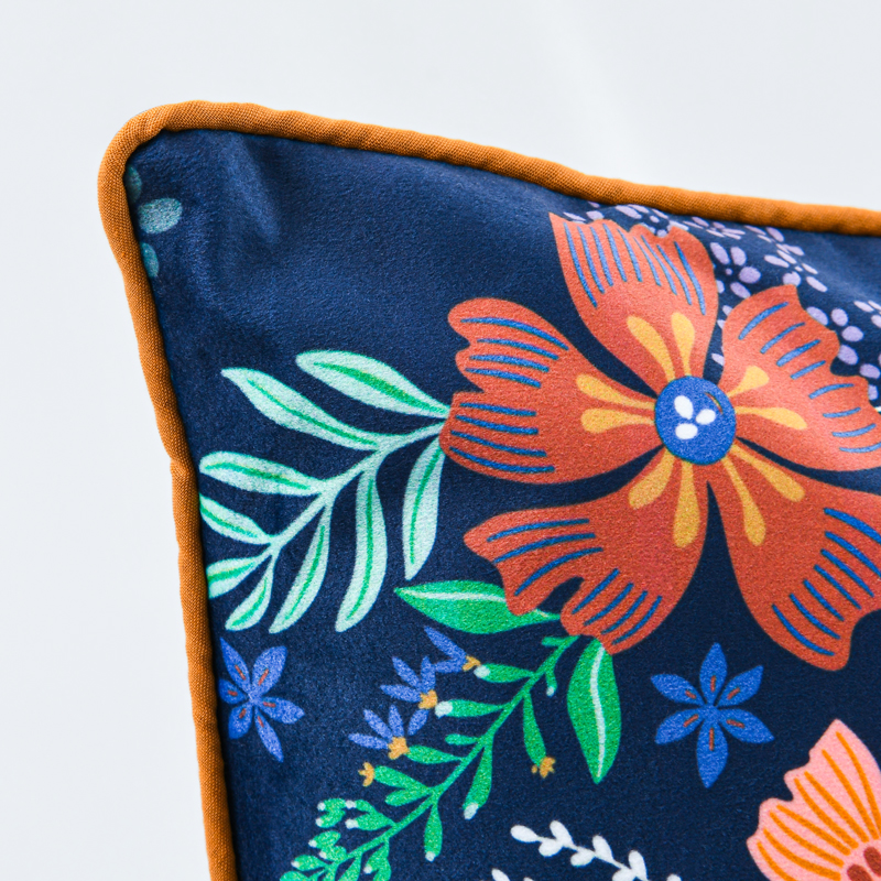 Coussin 'Leana' velours