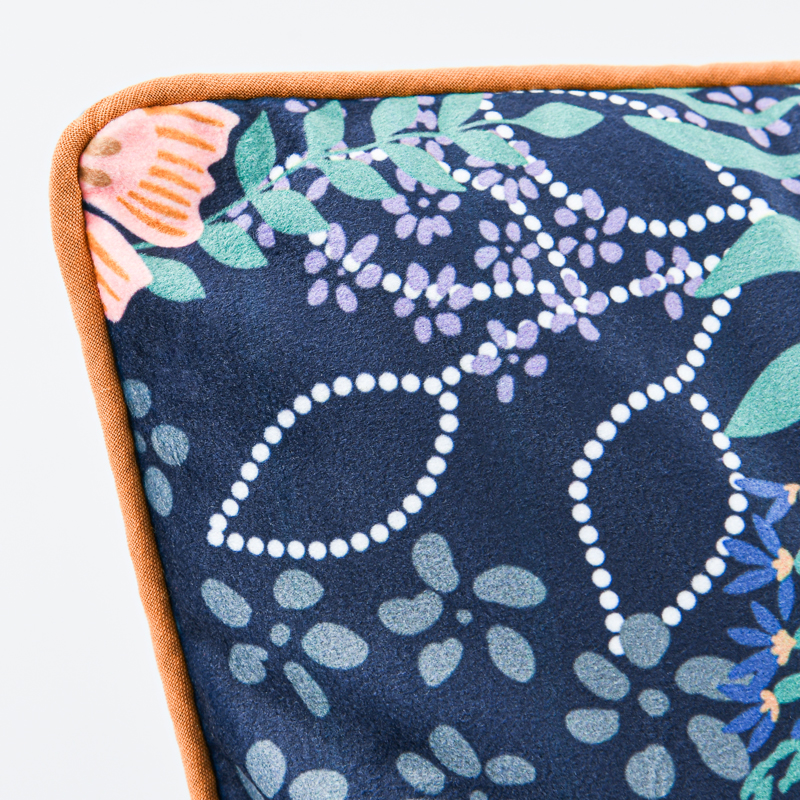 Coussin 'Leana' velours