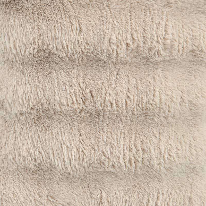 Coussin imitation fourrure 'Louve' beige
