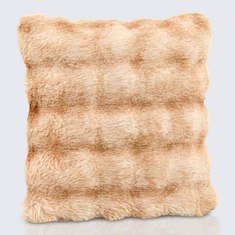 Coussin imitation fourrure 'Ursus' marron