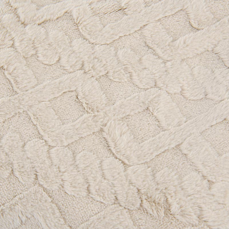 Plaid imitation fourrure 'Spirale' beige 