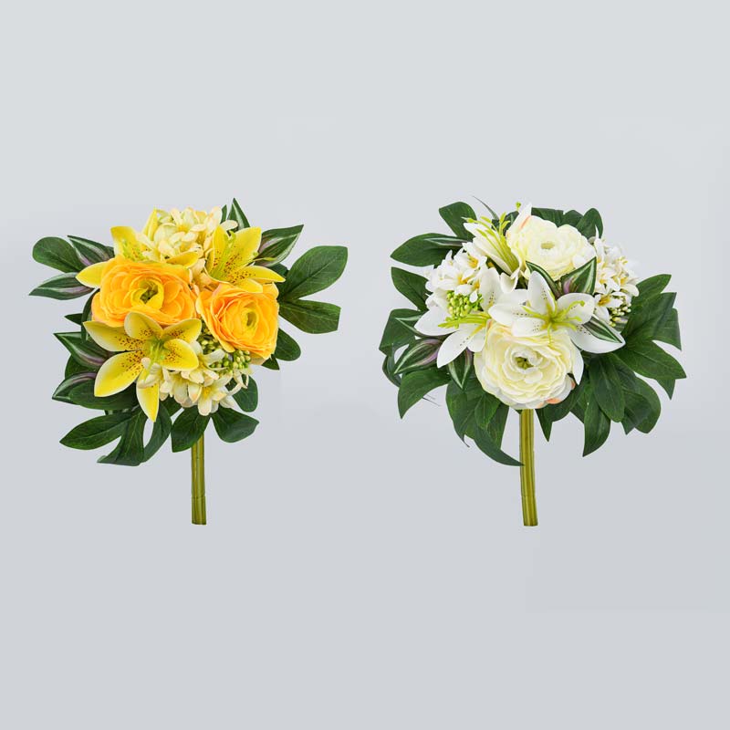 Bouquet de fleurettes, lys et roses
