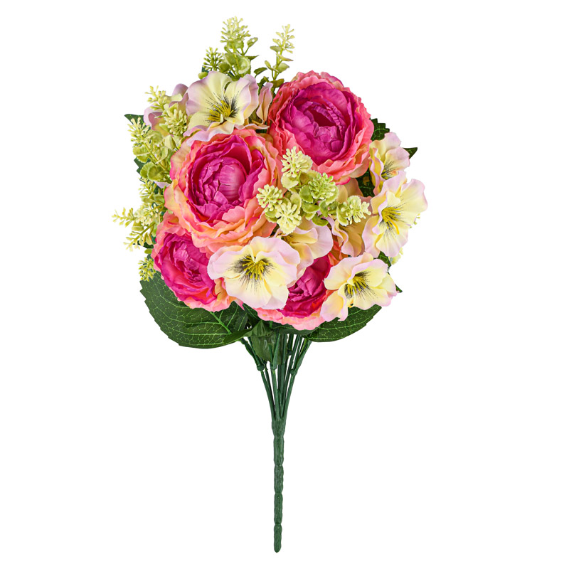 Bouquet de pivoines et pensées