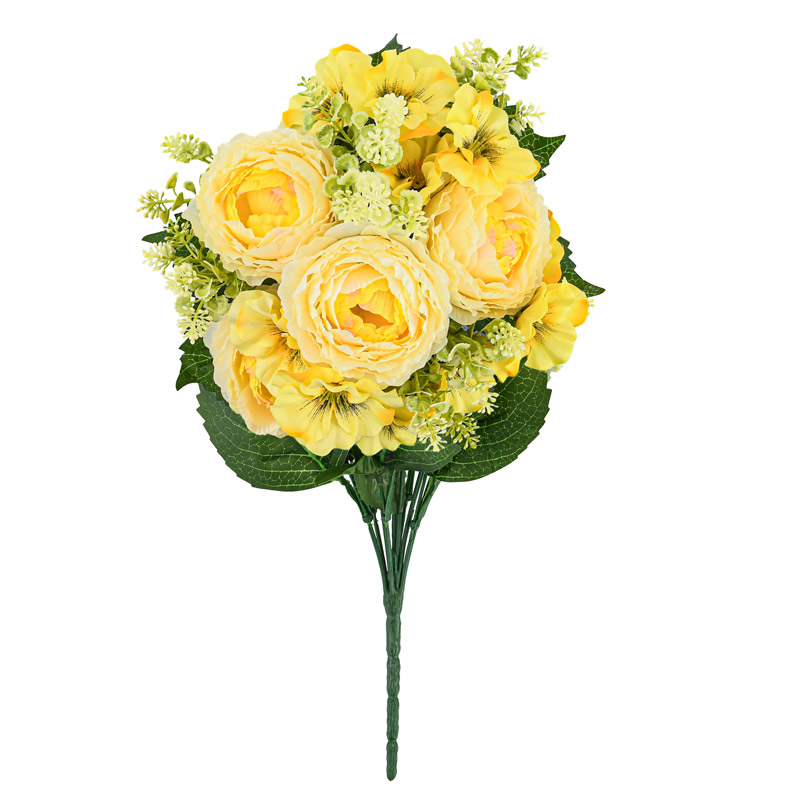 Bouquet de pivoines et pensées