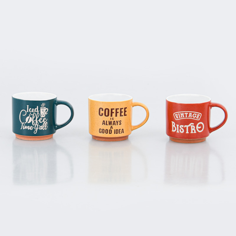 Coffret 3 mugs 'Vintage Bistro'