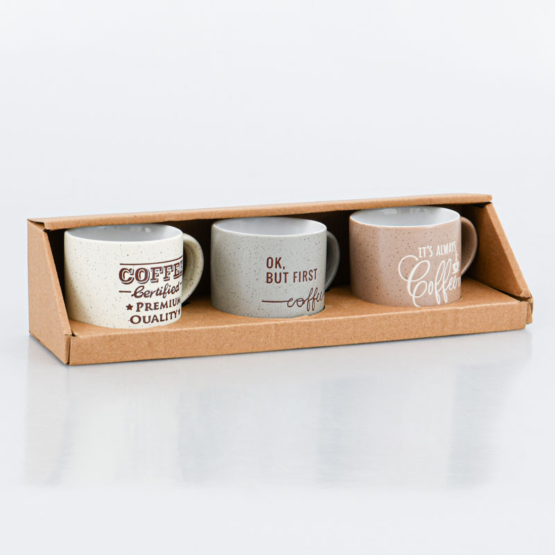 Coffret 3 mugs 'Vintage Bistro'