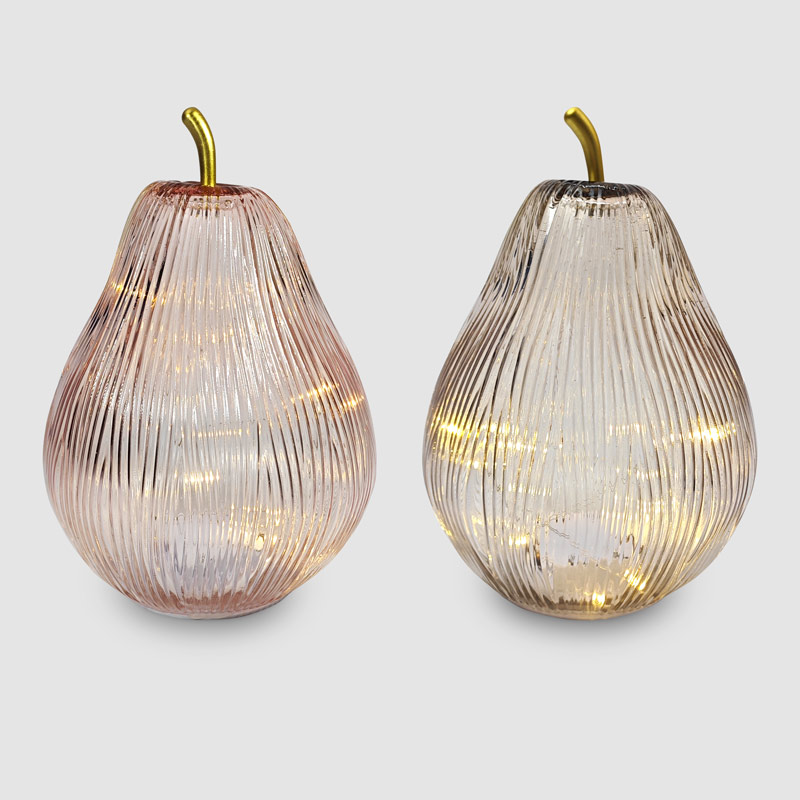 Poire irisée lumineuse LED