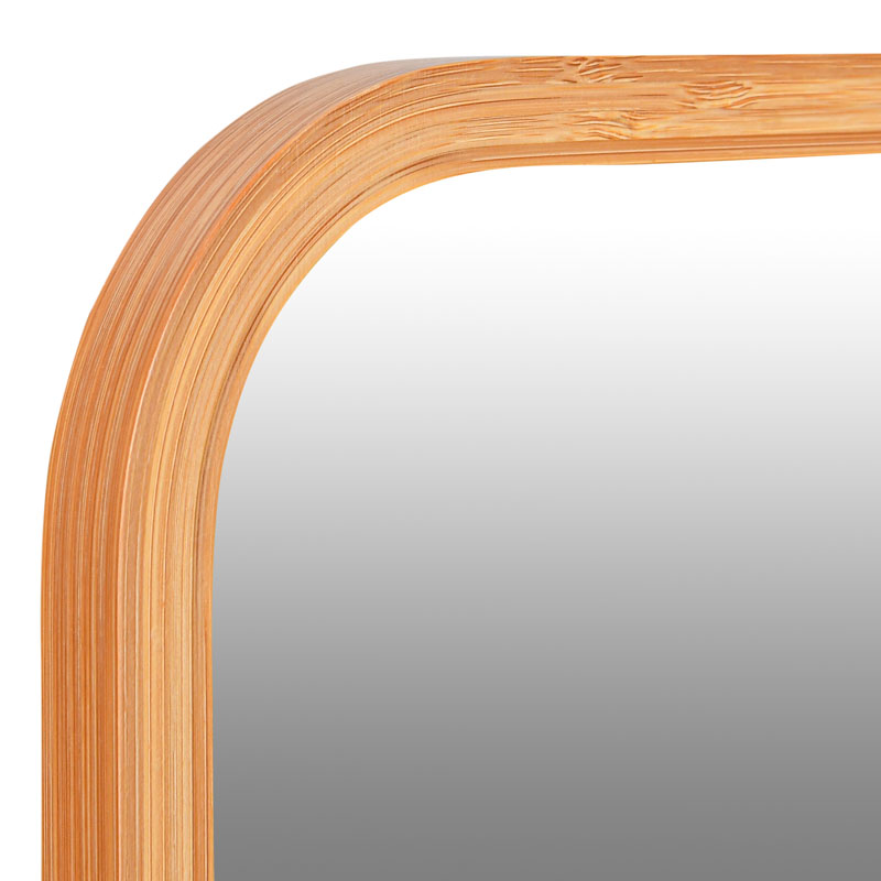 Miroir rectangle 'Bambou' beige 
