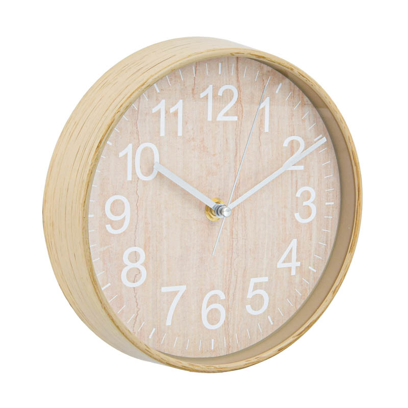 Horloge murale imitation bois
