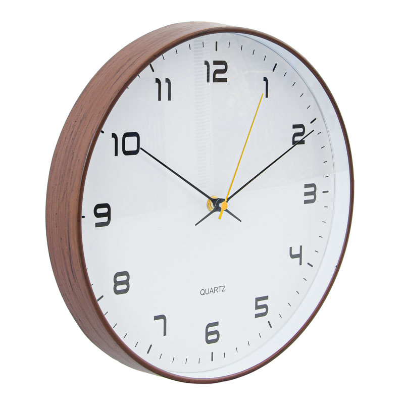Horloge murale 'Classic chic' imitation bois