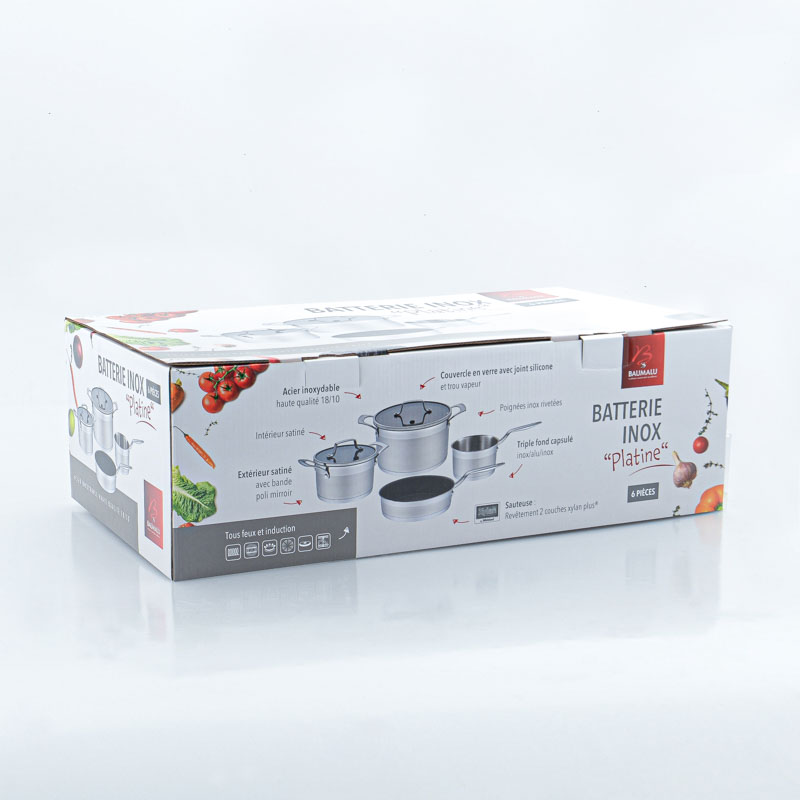 Batterie en inox 'Platine' 6 pièces
