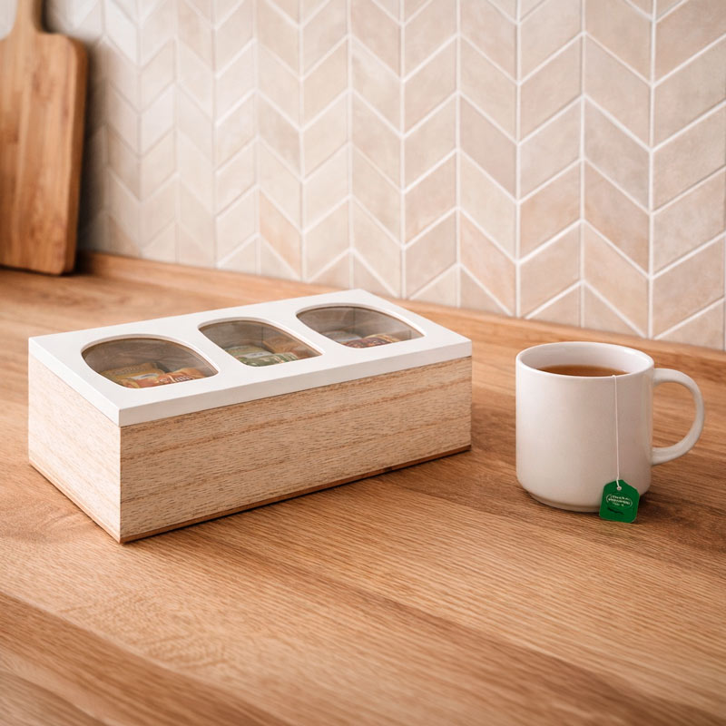 Boîte à thé troglodyte blanc