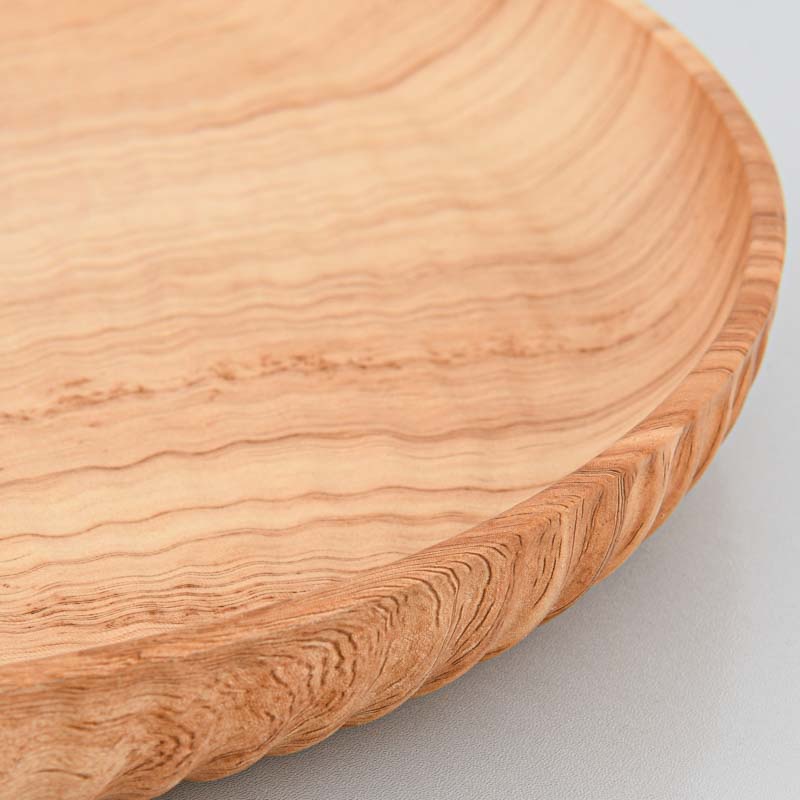 Centre de table rond en bois