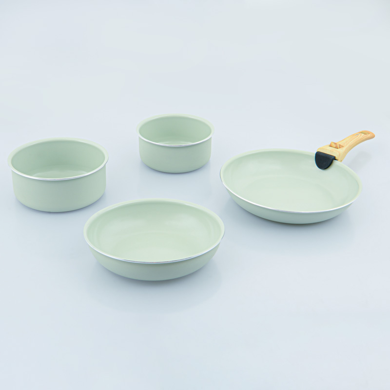 Set 5 pièces cuisson vert celadon 