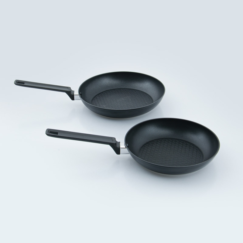 Lot de 2 poêles induction noir