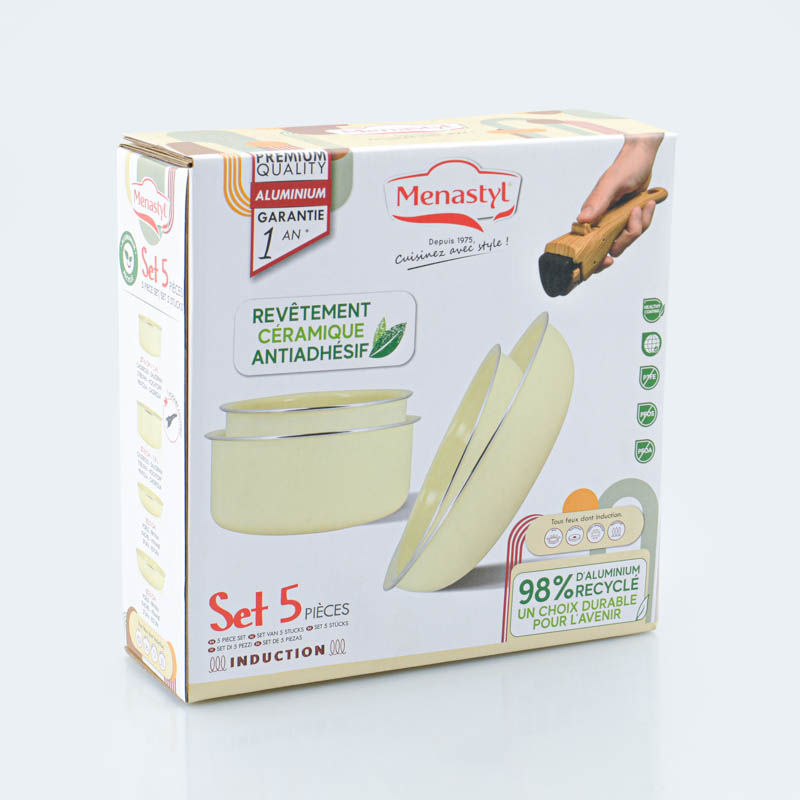 Set 5 pièces cuisson crème