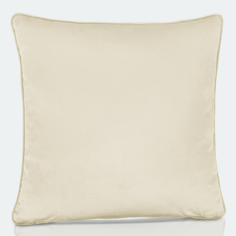 Housse de coussin velours 'Elena' écru 