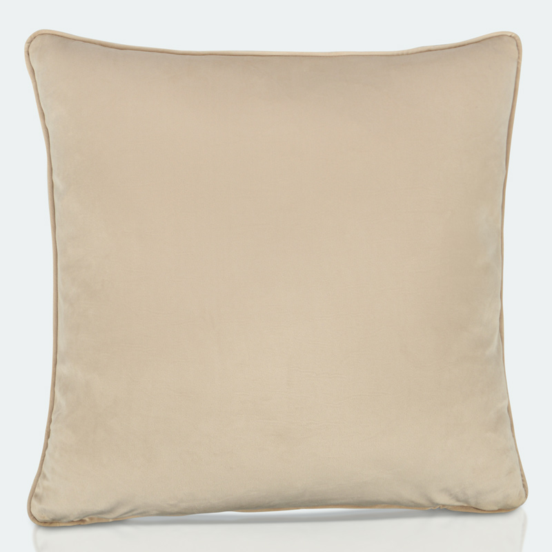 Housse de coussin velours 'Elena' beige
