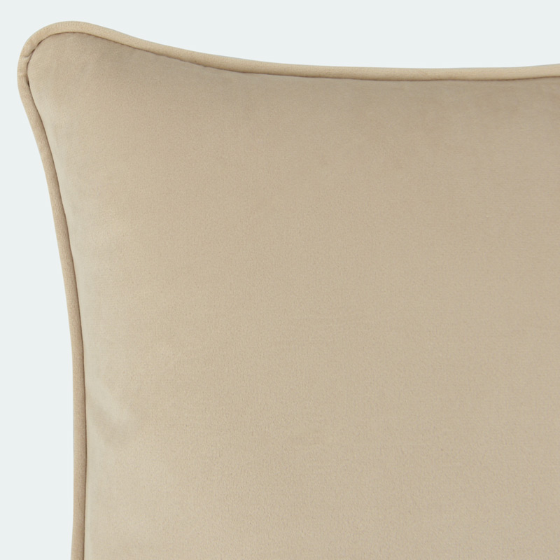 Housse de coussin velours 'Elena' beige